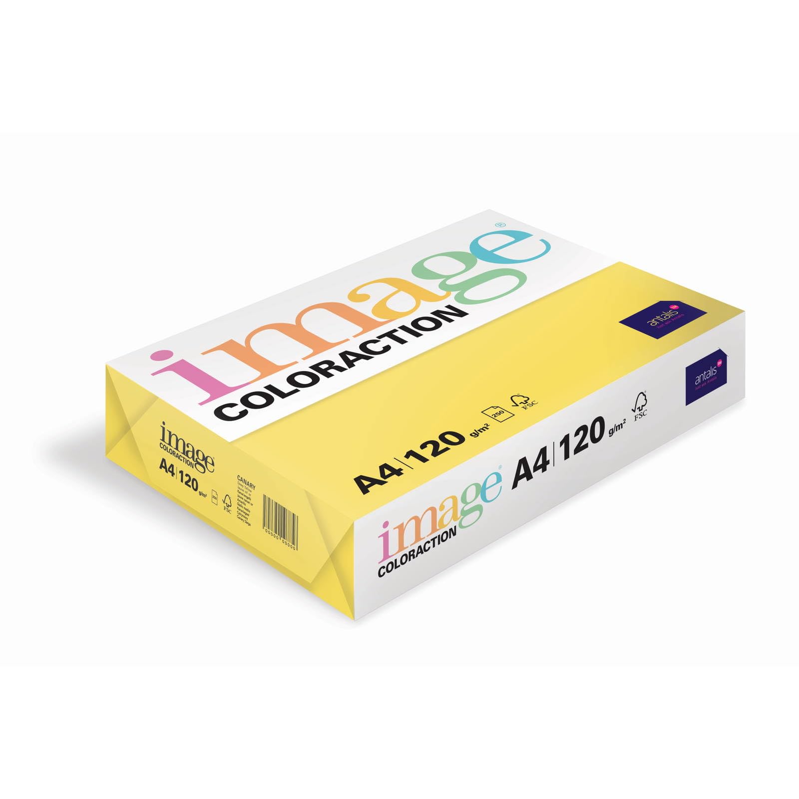 Image Coloraction A4 Coloured Paper (A4 210mm x 297mm) 120gsm Canary (Deep Yellow) - 250 Sheets