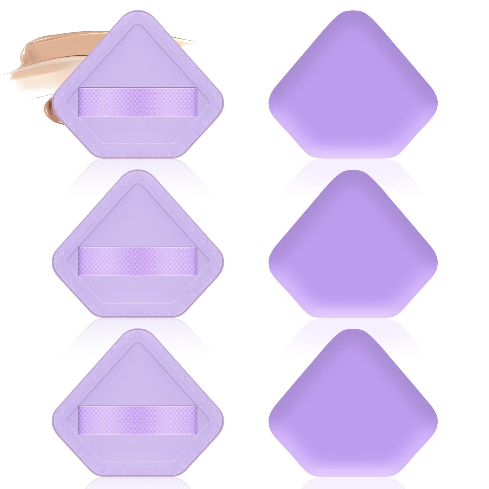 TERRIFISet of 8 Pentagon Makeup Sponges for Liquid Foundation, Creams, and Powders, Soft Foam Cosmetic Blenders for Flawless Application
