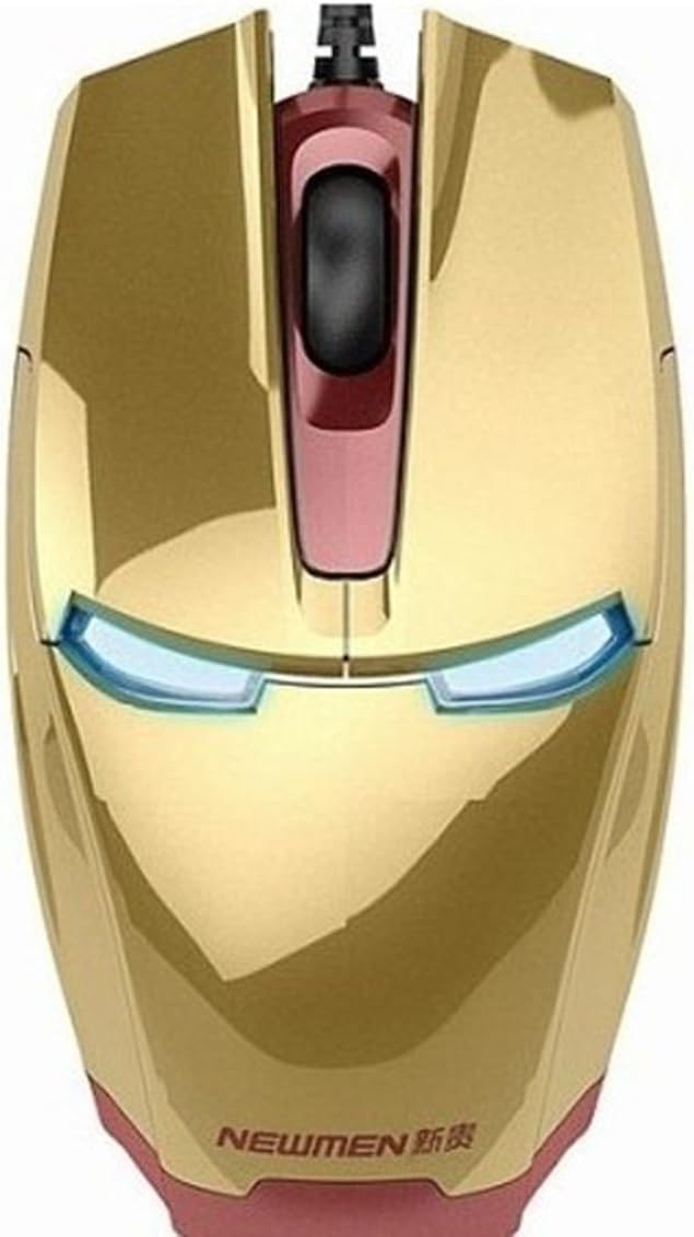 Newmen 1000dpi Wired Gaming USB Optical Iron Mouse with Blue LED Light