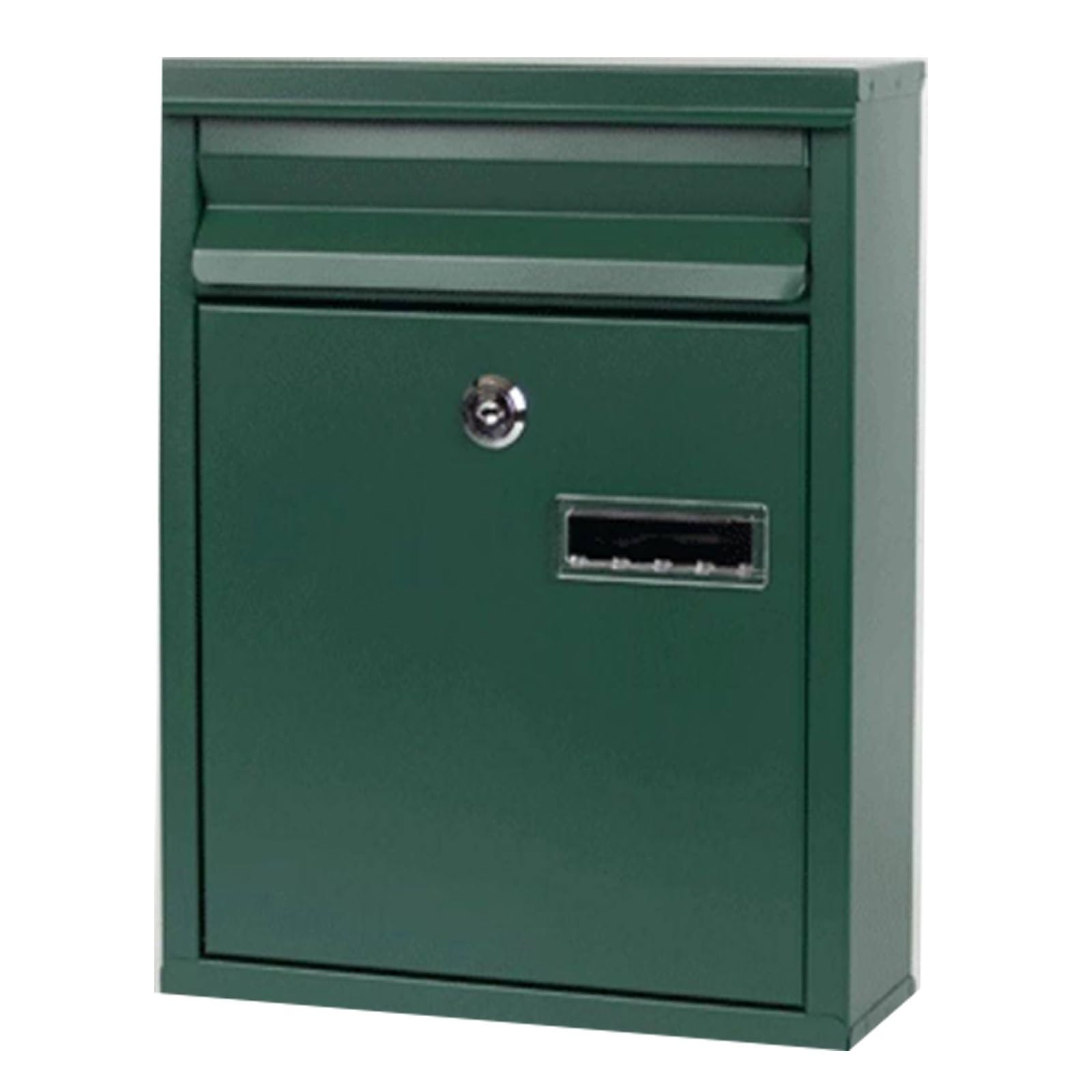 Wall Mount Mailbox for Outside, locking Mailboxes, Galvanized Steel Metal Mail Box, Security Drop Box for Letters, Cash, Cards(Green)
