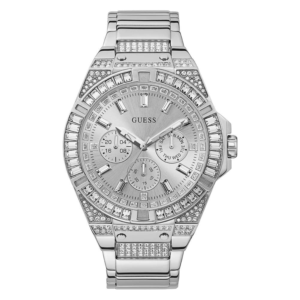 GUESS Men Analog Quartz Watch with Stainless Steel Strap GW0209G1