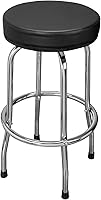 Torin ATRP6185B-1 29" Swivel Bar Stool - Padded High-Density Foam Seat for Garage, Shop, Bar - 250 lb Steel Capacity, Chrome Legs, Black