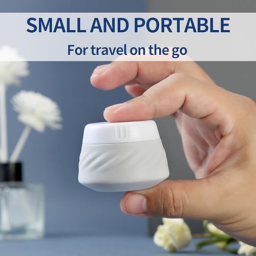 Vista 99 de Gemice Recipientes de viaje para artículos de aseo personal, tarros de crema de silicona aprobados por la TSA, tamaño de viaje con bolsa