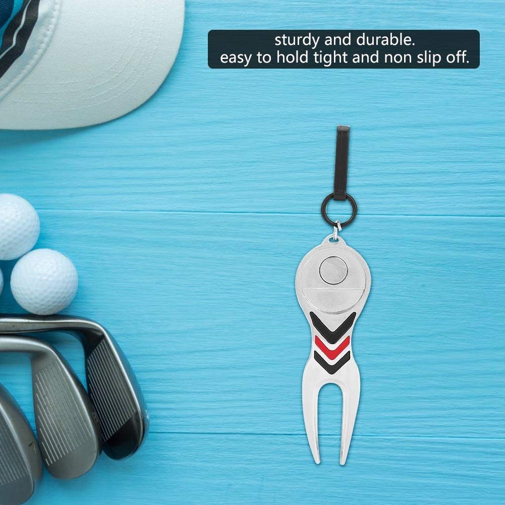 VGEBY Divot Tool, Riparazione Veloce Pitch Mark, Pitch Fork per Golfisti, Strumento Portatile per Campo da Golf, for Giocatori Amatoriali e Professionisti