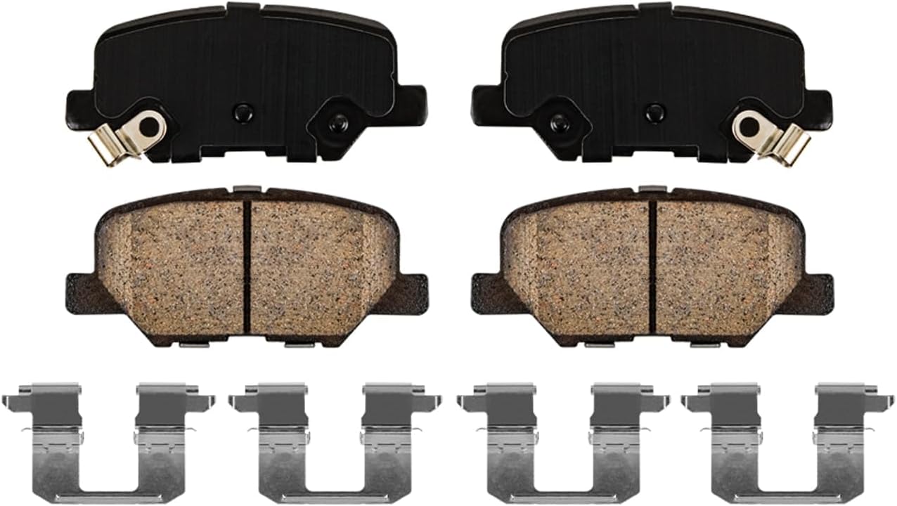 Detroit Axle - Brake Pads for Mitsubishi 2014-2020 Outlander 2016-2024 Outlander Sport, Front Rear Ceramic Brake Pads with Hardware 2017 2018 2019 Replacement