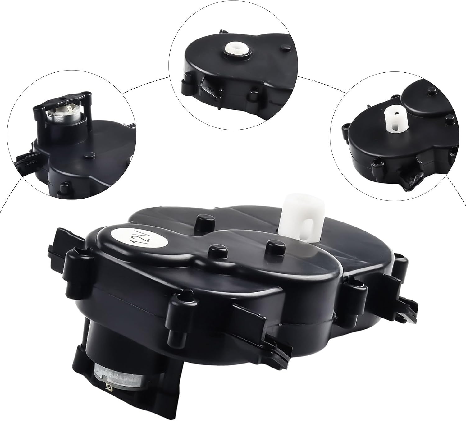 Steering Motor Gearbox for Children's Remote-Controlled Cars, Suitable for Various Household Electric Models(NO.15 12V)