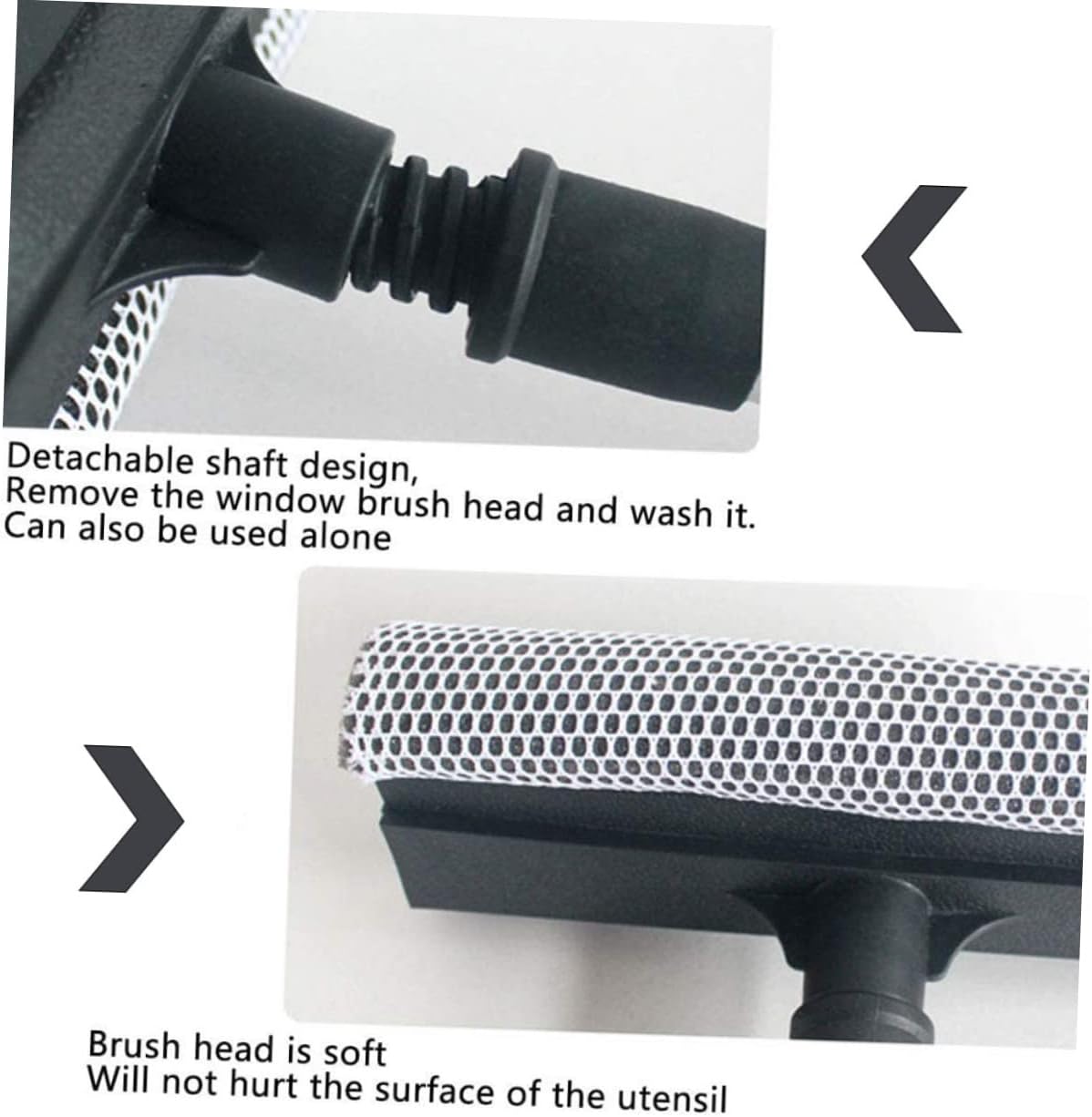 3pcs Double-Sided Window Squeegee Cleaning Tool Efficient Window Wiper Microfiber Scrubber and Squeegee for Home Car Windshields and Bathroom Mirrors Compact Design for Easy