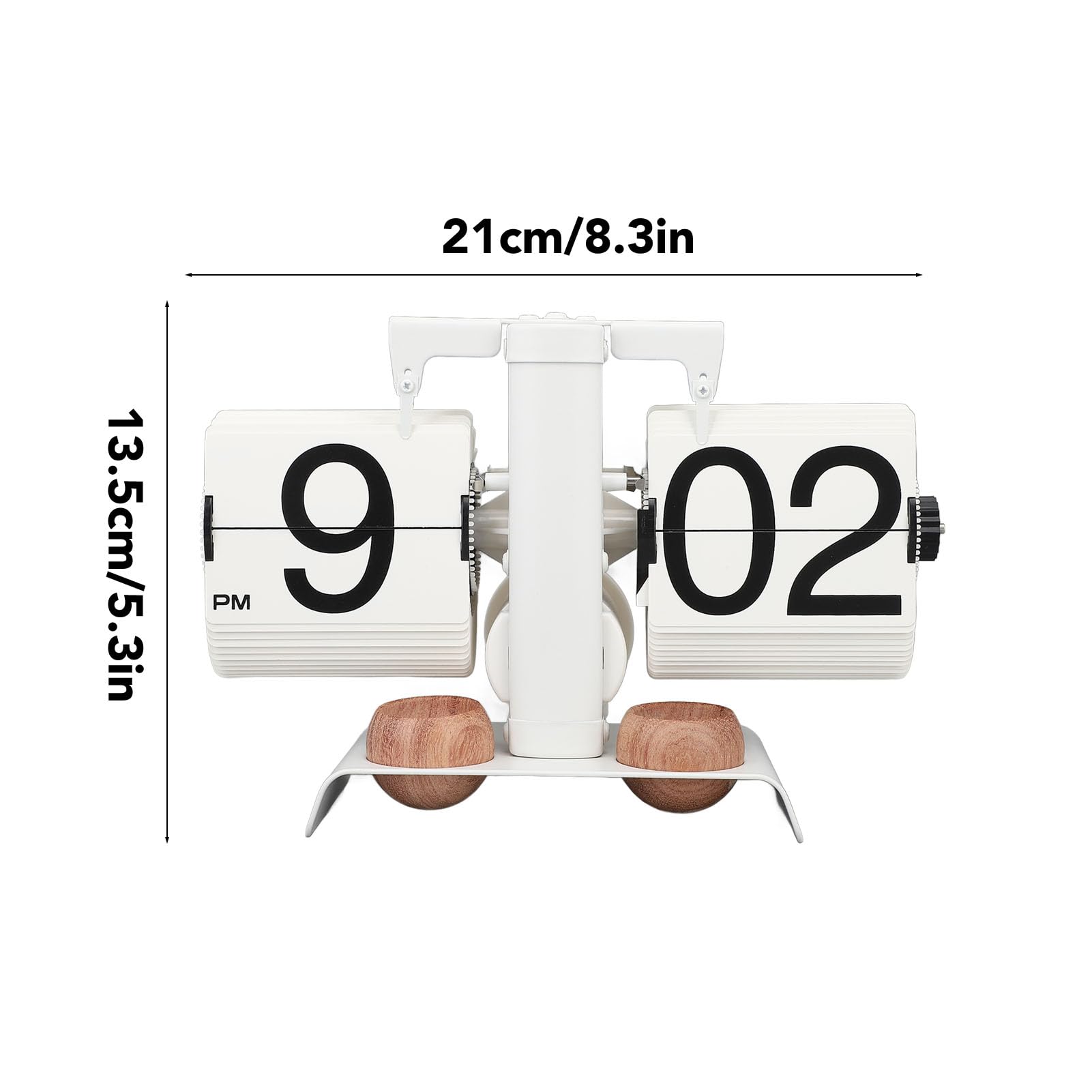 Automatische Uhr Rückwärts-, Timer- und Erinnerungsfunktion 2 ätherische Ölhalter Rückwärtsentleer Tischuhr für den Wohnzimmer (White)