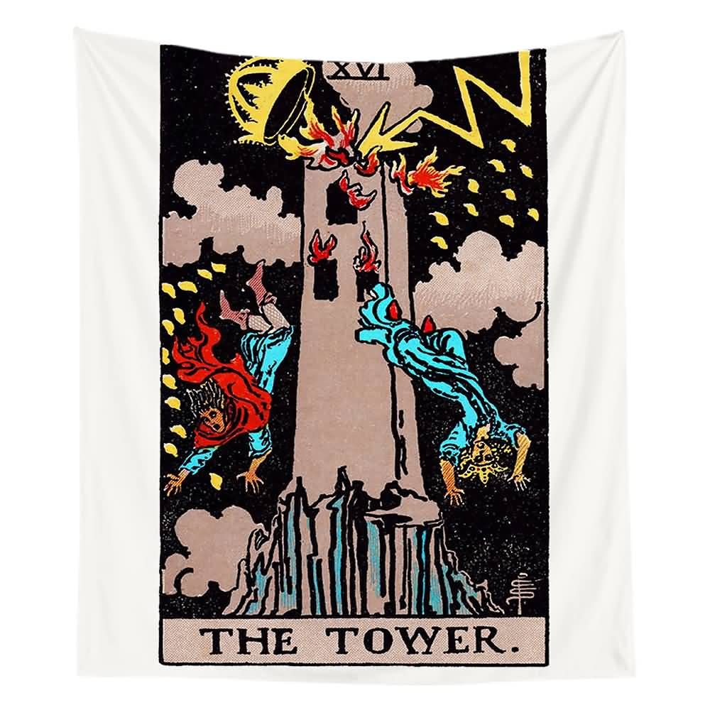 EHOMERY Wall Tapestry Nature Tapestries For Bedroom Aesthetic Small Colorful Vintage Illustration 3D Illusion Cool Girls Hanging Blanket Living Room Art Décor 150X200Cm