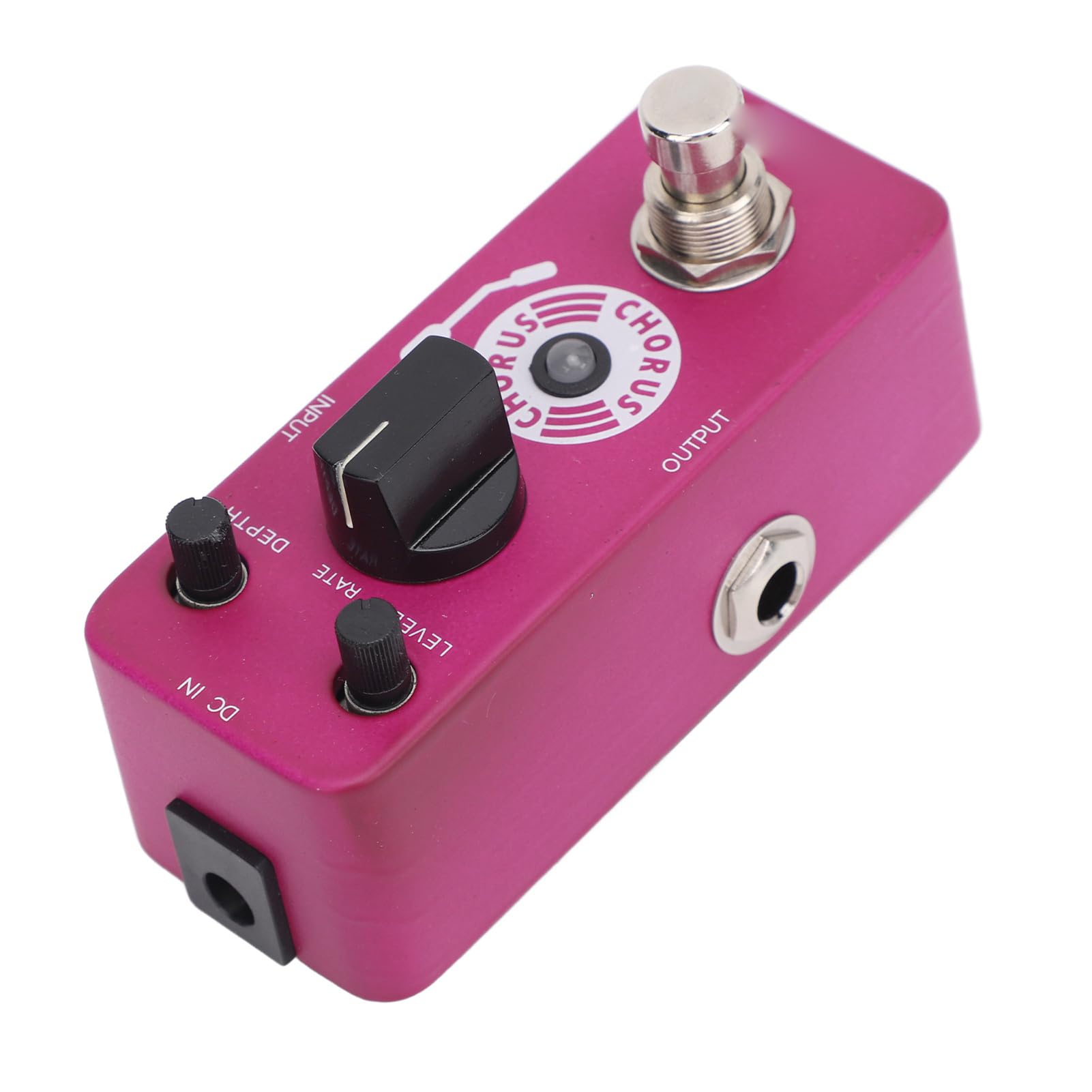 Dilwe Pédale de Chorale Analogue True Bypass Warmer Chorus Effet Pédale pour les Basses E -guitar, Construction Robuste en Alliage en Aluminium