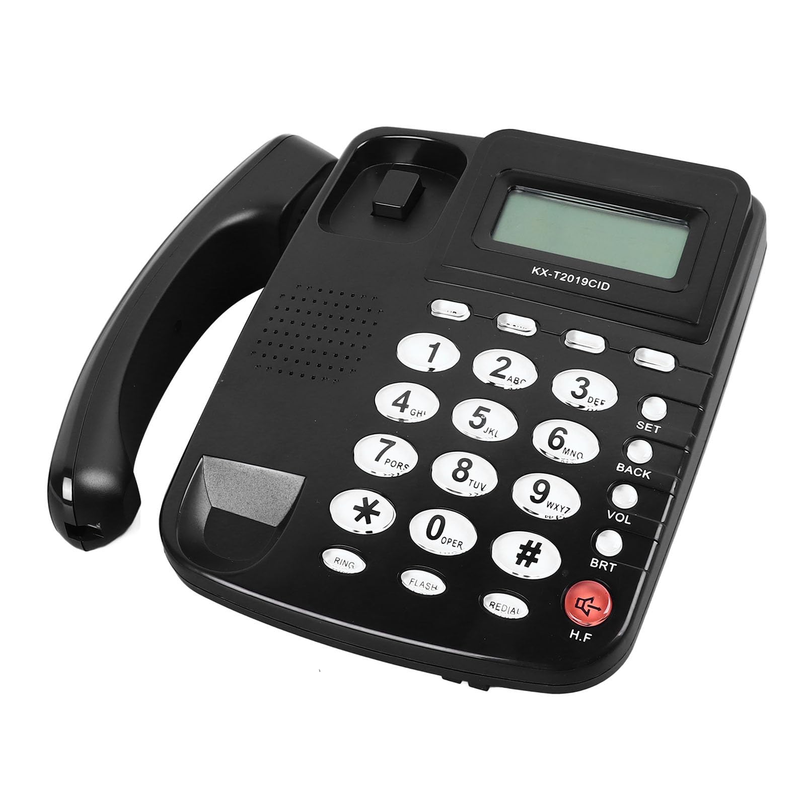 Telefono con Filo con Tasti Grandi, Telefono Fisso con Display ID chiamante, chiamate in Vivavoce Multifunzione, per Ufficio, Reception, casa, Hotel