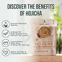 Vista 4 de Jade Leaf Matcha Polvo de Hojicha japonés orgánico, polvo de té verde matcha tostado, edición barista, auténtico origen japonés (bolsa de 1.76 onzas)