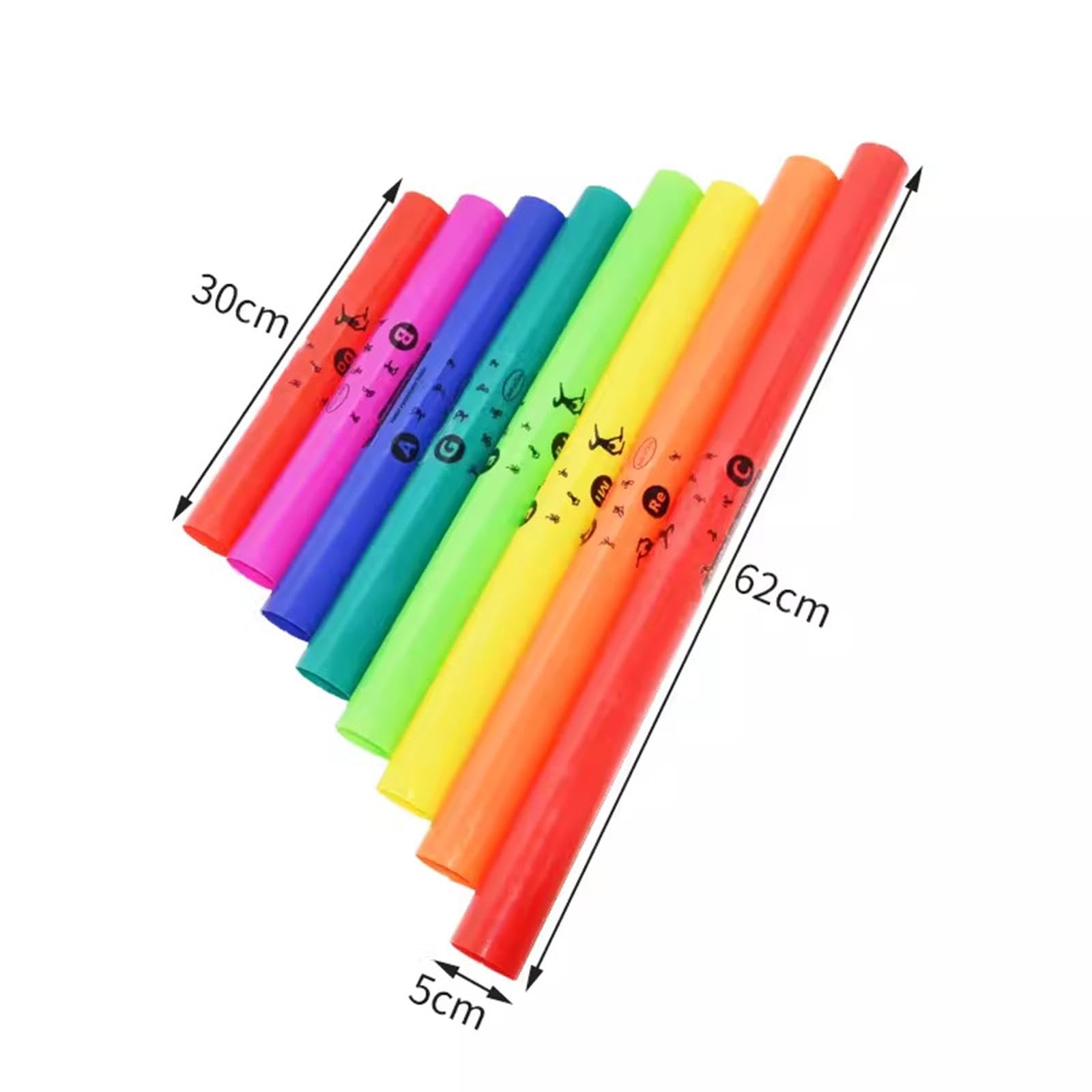 Generic Tubos Musicales Pack de 8 Tubos Diatónicos Instrumentos Musicales Educativos Juguetes de Percusión Infantiles Material Seguro Adecuados para a, con Cuerda
