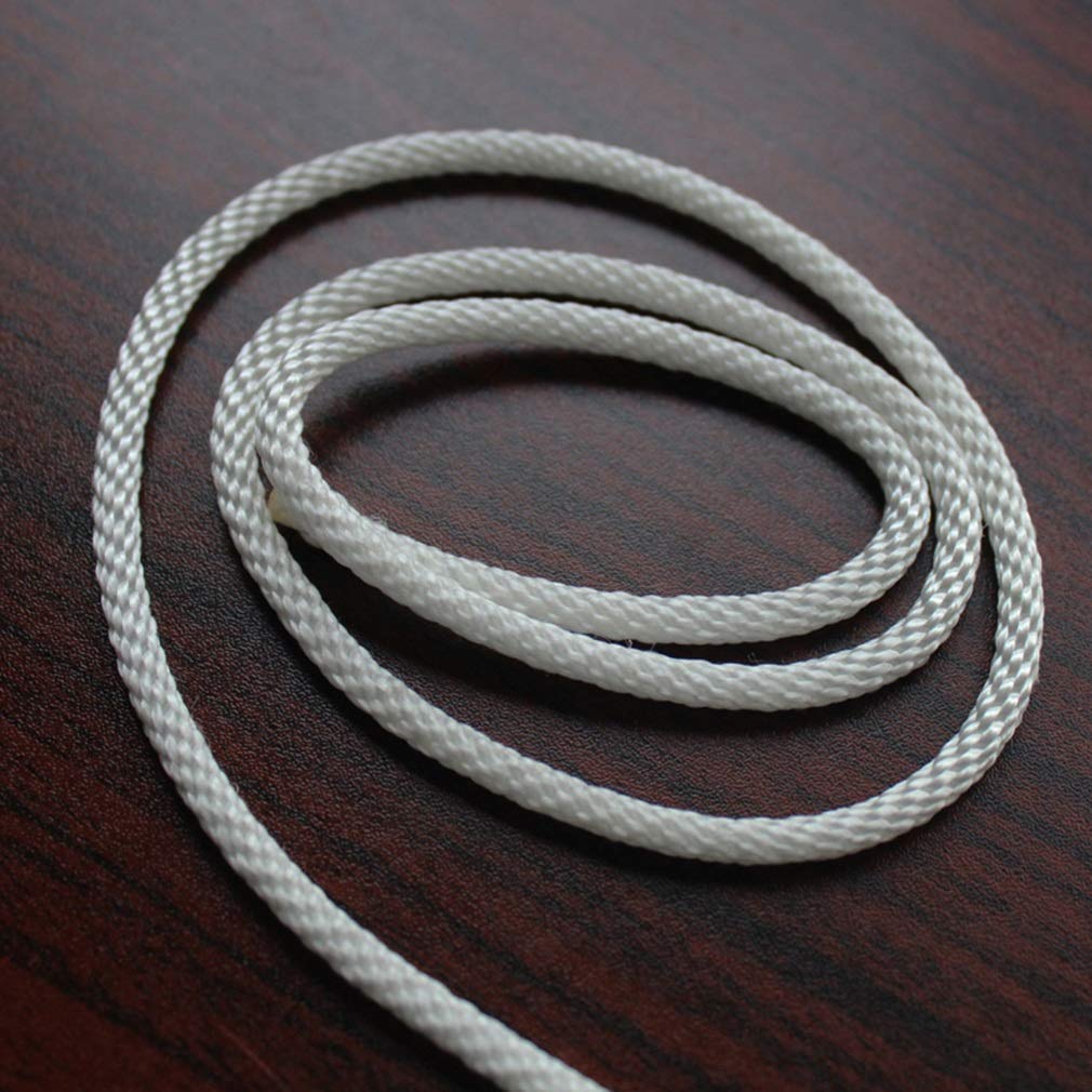 MU Cuerda Trenzada de Seguridad Resistente al Desgaste - Cuerda de Nylon finamente Trenzada - Diámetro 4 mm para espeleología Capacitación Alcance Embalaje Blanco,Blanco,40m