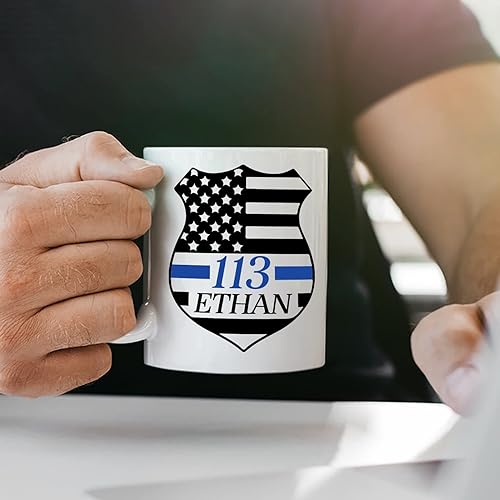 Miniatura 47 de Taza de café personalizada con texto en inglés "The One Where Becomes a Cop", taza de café blanca de 11 onzas, 15 onzas Taza blanca Becomes A