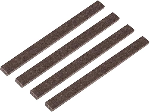uxcell Almohadillas de fieltro para muebles, 6 x 0.5 pulgadas, autoadhesivas, cortables, antiarañazos, protectores de suelo cuadrados para patas de