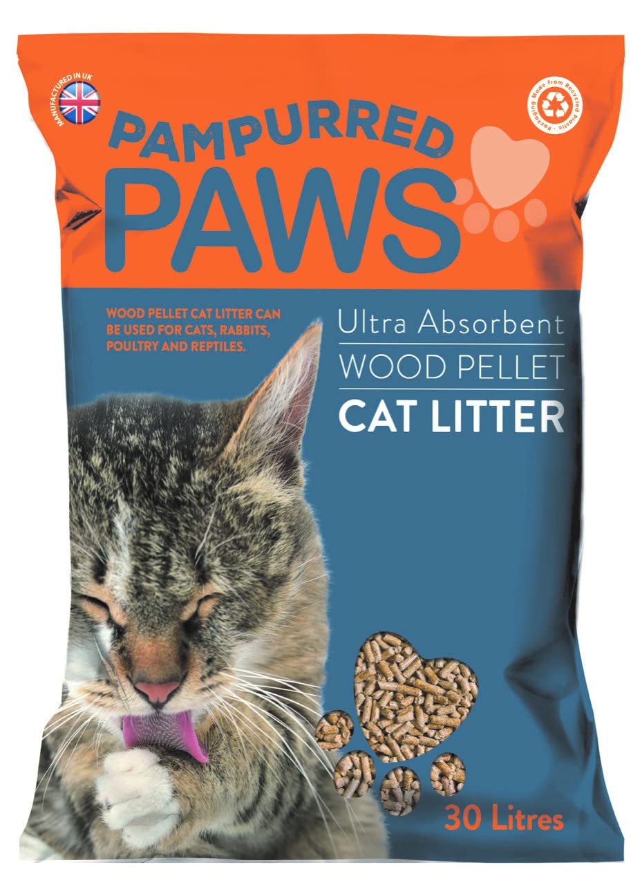 Pampurred Paws - Arena para Gatos de Madera Natural ecológica
