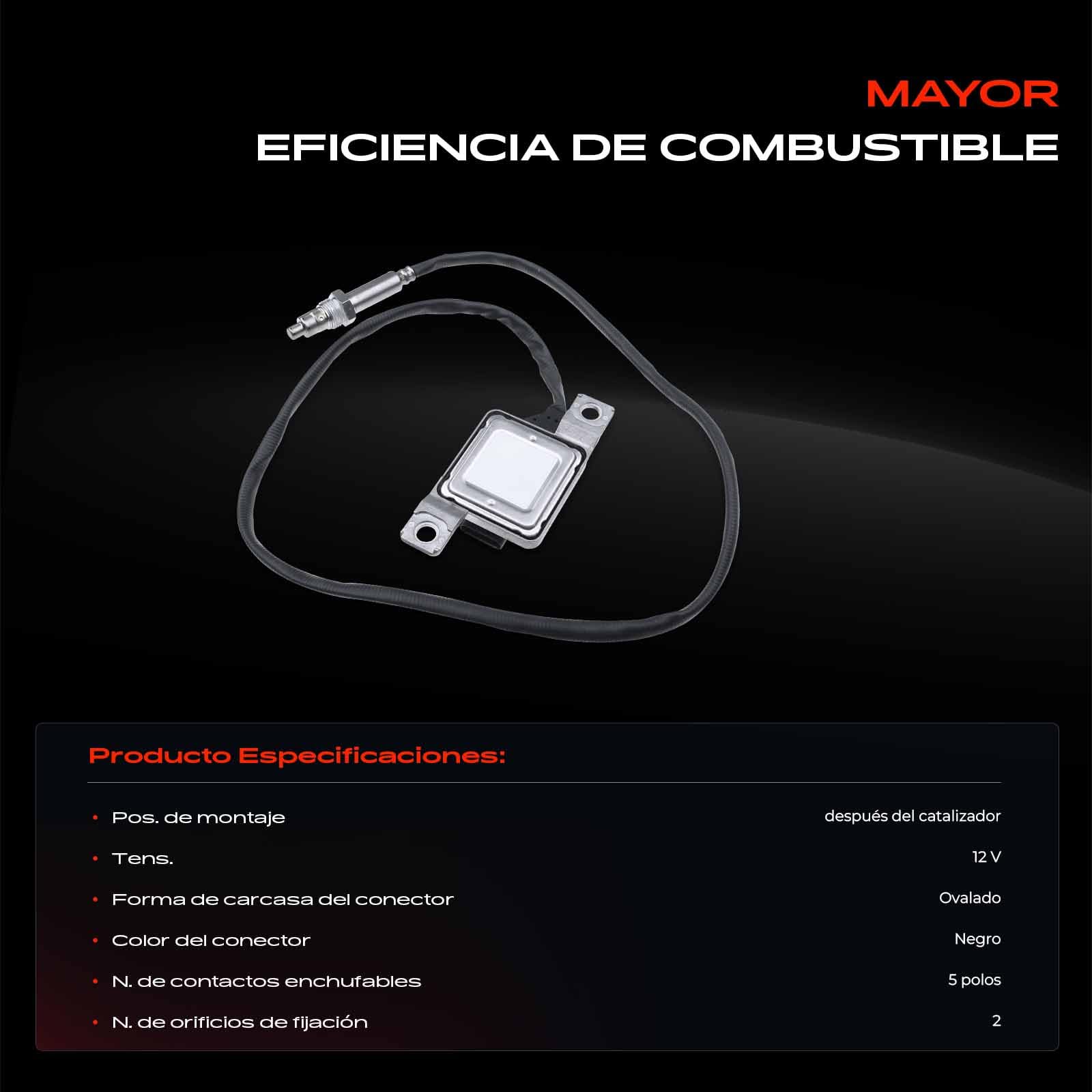 Frankberg Sensor de óxido de nitrógeno 5WK96688 | Compatible con: S.h.a.r.a.n 7N1 7N2 ,A.l.h.a.m.b.r.a 710 711