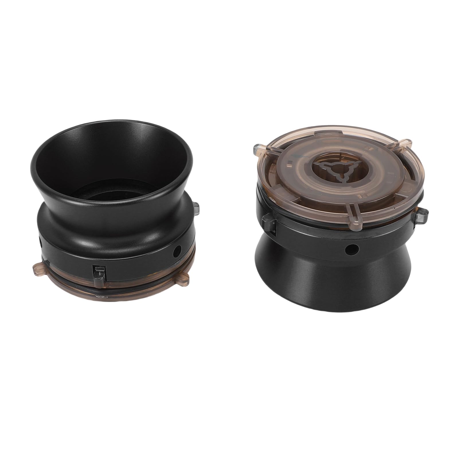 AMONIDA Adaptador de Buje NAB, Aleación de Aluminio, Abridor Resistente de 1/4 y 10 Pulgadas para Grabadoras de Cinta de Carrete a Carrete, Paquete de 2 (BLACK)