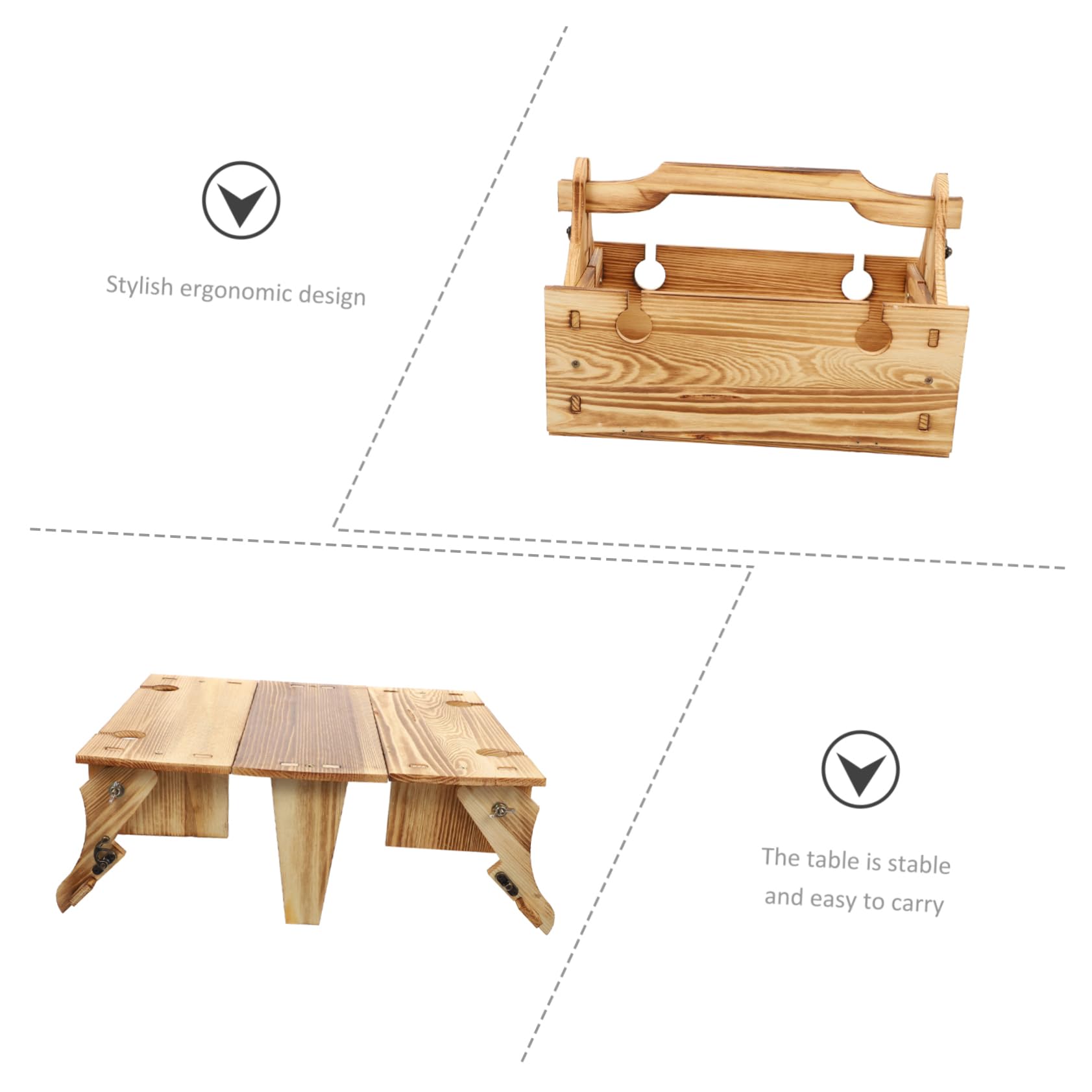 Holz-Aufbewahrungskorb, Klapptisch, Korb, Hochzeit, Blumenkorb, Holz, Outdoor, Campingtisch, Holz, Küchentisch, Outdoor-Tische, Picknicktisch, Campingausrüstung, Holz-Picknicktisch-Set/1019
