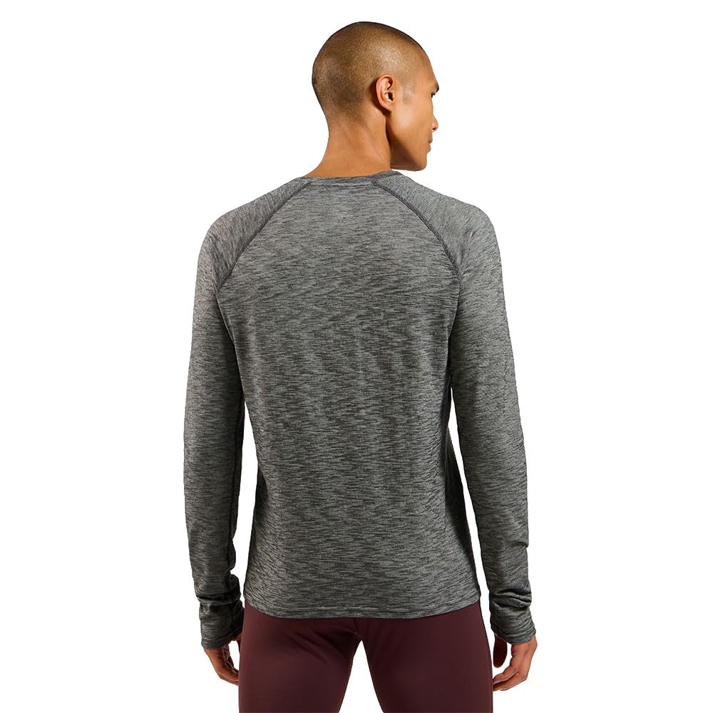 Odlo Herren X-Alp Pw 115 Longsleeve Laufbekleidung Laufshirt Grey Melange - Grau L