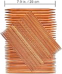 Exquiss Ensemble d'aiguilles circulaires de tricotage en bambou - 18 Paires avec tube coloré, 75PCS Aiguilles doubles pointes, Kits de Crochet inclus, Tailles: 2mm-10mm, Longueur : 31.5" & 7.9"