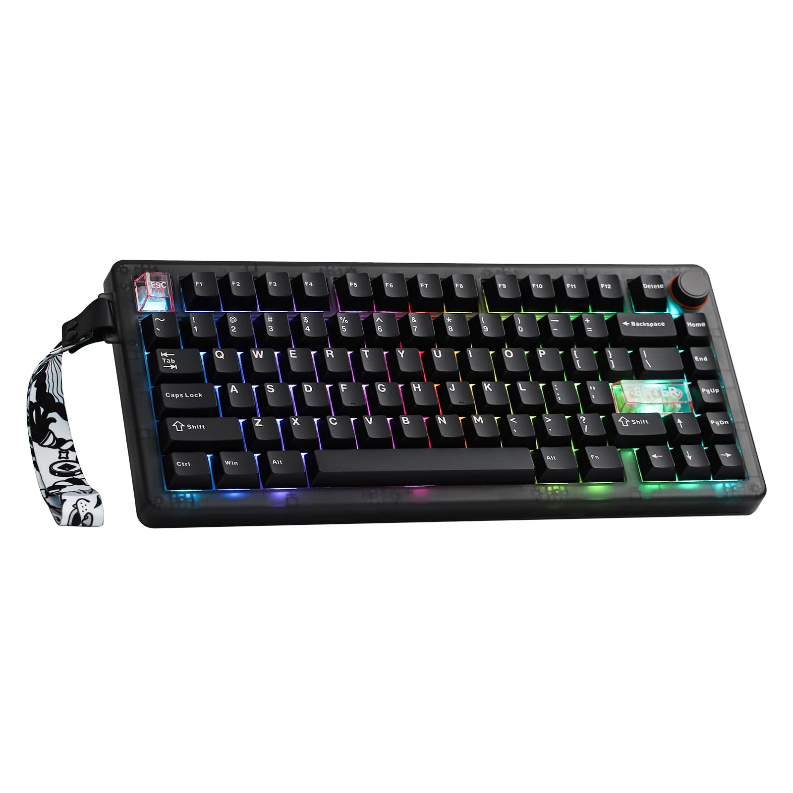 MechLands CIDOO QK75 VIA Tastiera Compatta Programmabile 75%, USB-C/BT5.0/2.4Ghz Wireless, Hot Swap Tastiera Meccanica Personalizzata con Guarnizione Montata, Piastra PC, Batteria 4000mAh per Win/Mac