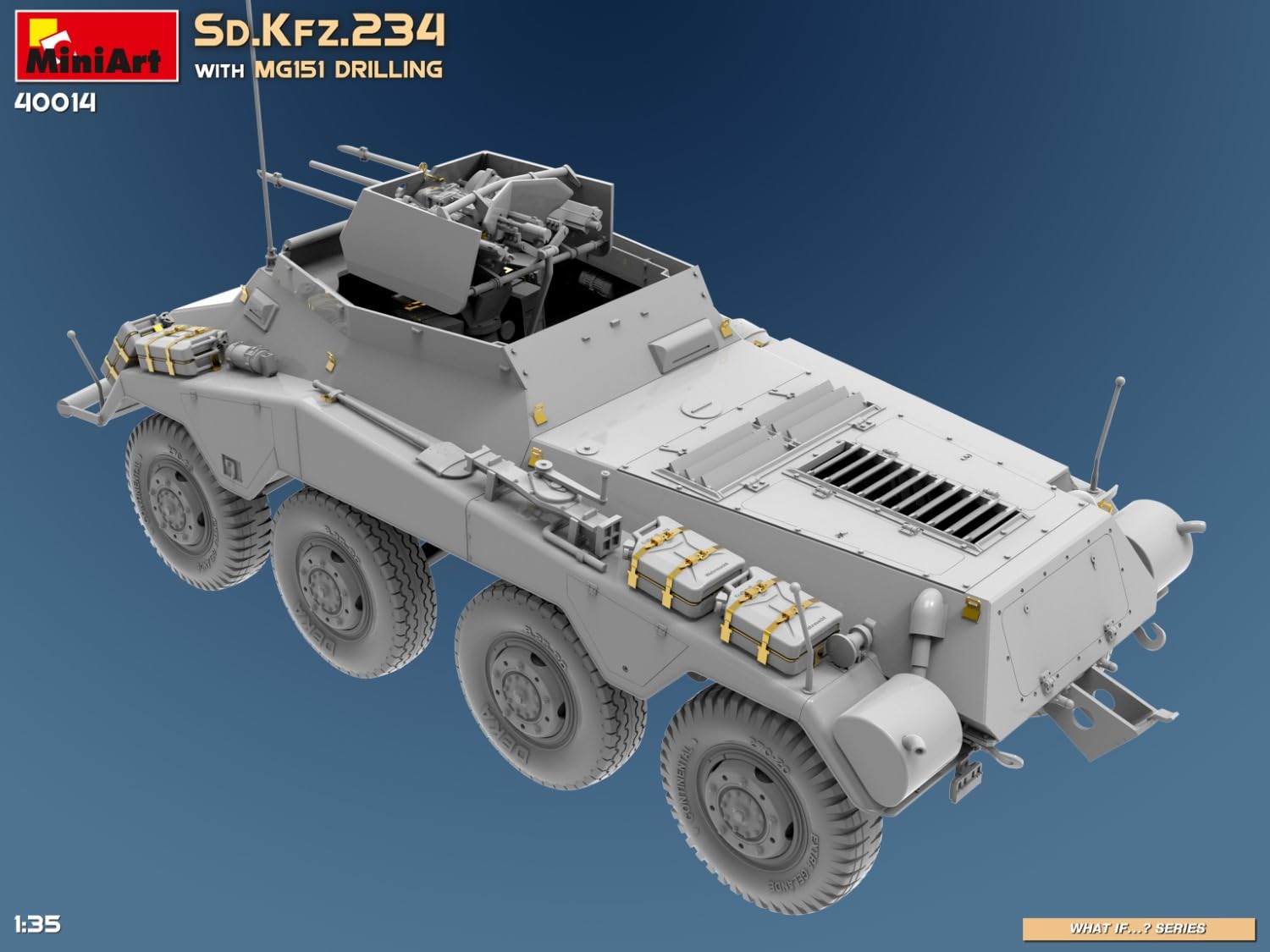 Miniart 40014 1:35 DT. SD.Kfz.234 m. MG151 Perforación - reproducción Fiel, modelismo, Kit de plástico, Manualidades, Hobby, Pegar, modelismo, ensamblar