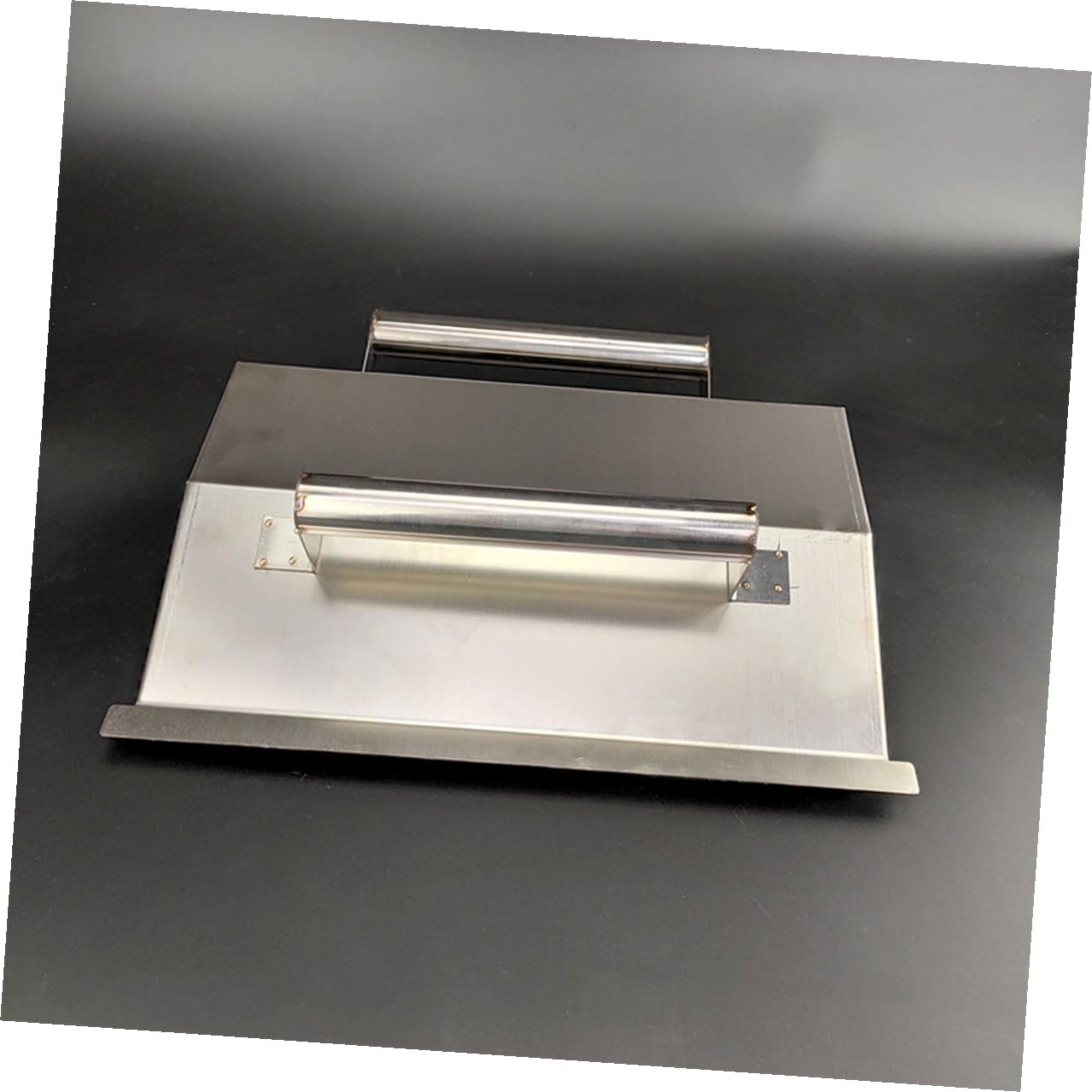 Angoily Truelle à Plâtrer en Acier Inoxydable pour Finition Murale, Outil Robuste Enduits Intérieurs et Ciment, Forme Unique Argentée