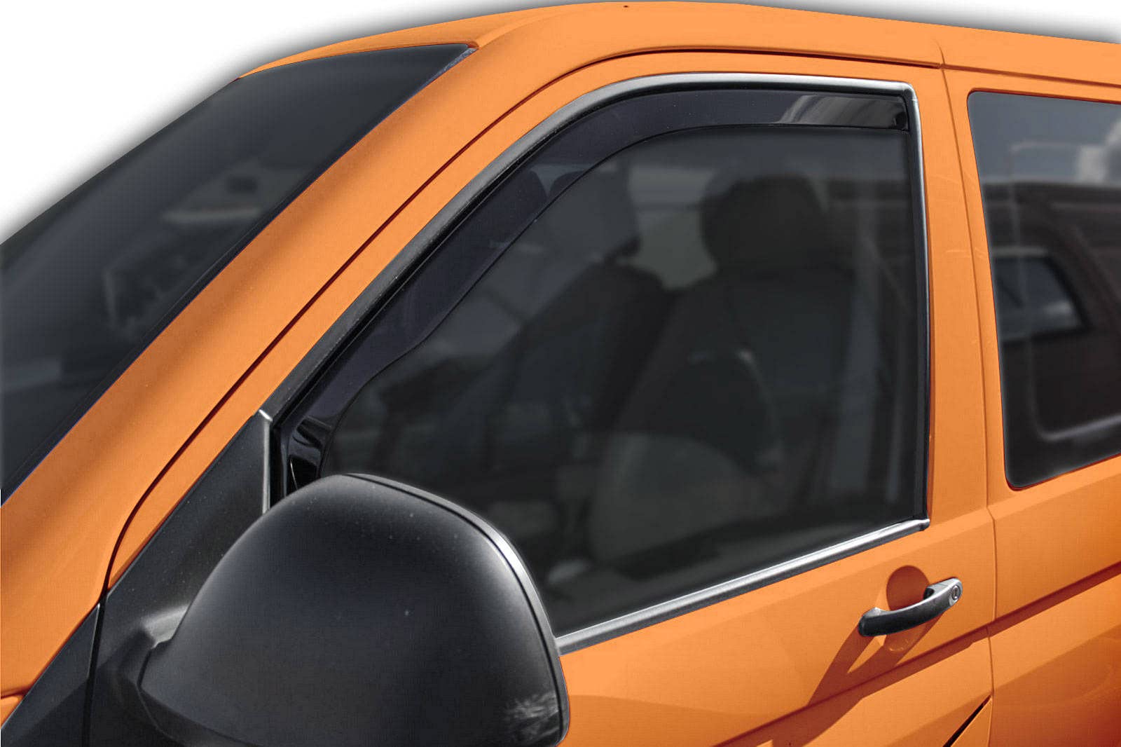 J&J AUTOMOTIVE GD Déflecteurs d'air et de Vent pour Volkswagen Caravelle/Multivan/Transporter T6 2015-2019, 2pcs, Teintés, Avant et Arrière, Aérodynamique
