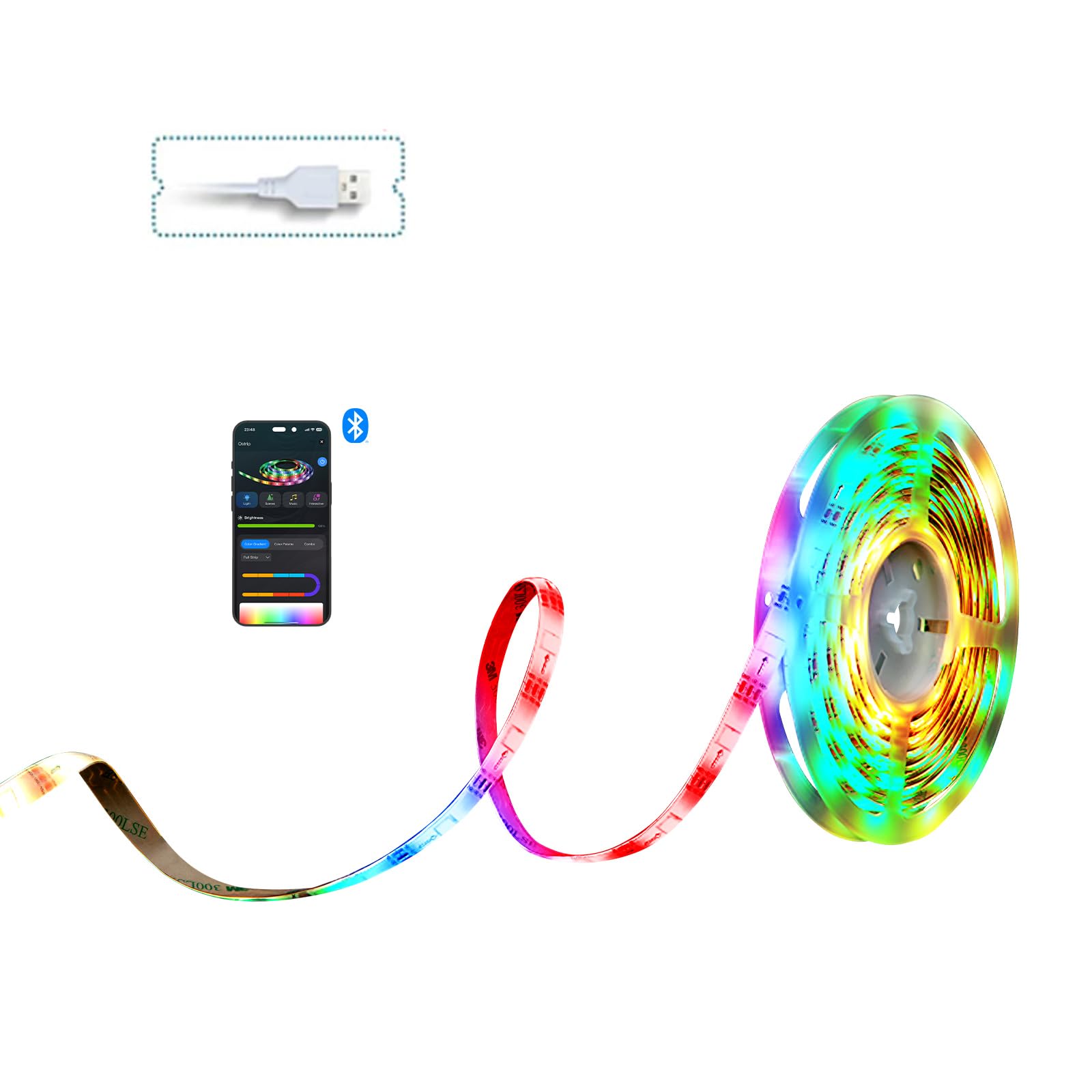 OLIGHT Ostrip Smart LED Strip Lights with App Control, Music Sync, Color Changing, RGBIC Lighting for Bedroom, Room, TV, Party or Christmas Decor (16.4FT)