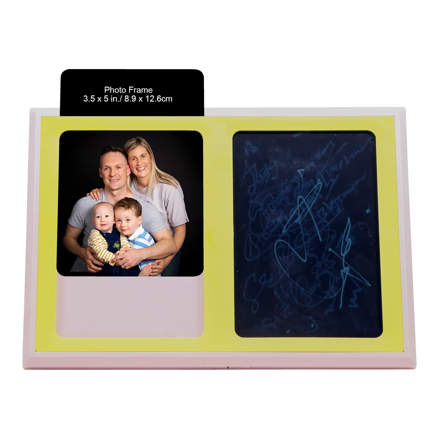 JENY Photo Frame with Writing Tablet Box Desk Accessories Organizer Picture Stand Massage Pad Scribble Doodle Board Drawing Notepad Rewritable Erasable Paperless for Office Tabletop Home Decor Gift-image-18