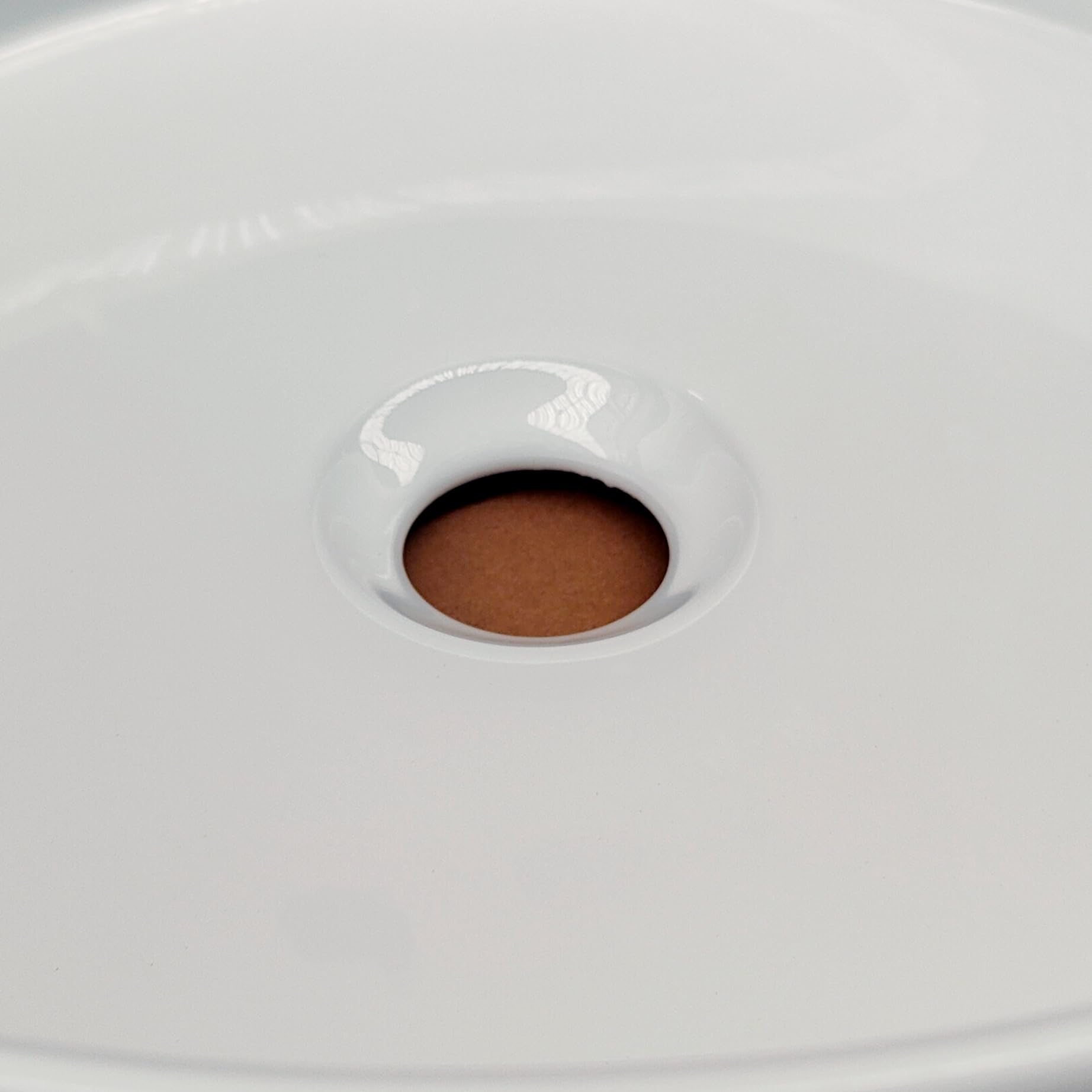 Lavabo cilindrico, in ceramica bianca, 12 x 36 cm (altezza x diametro)
