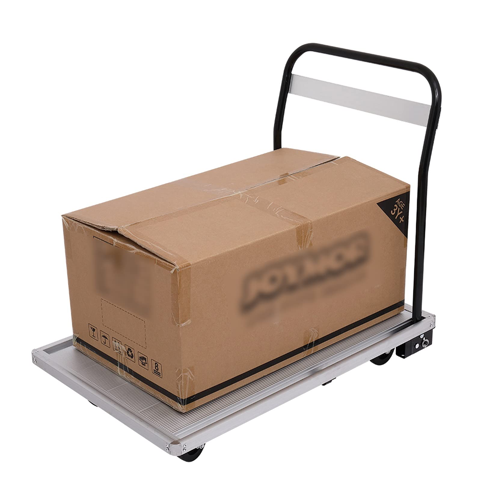 Liudan Plattformwagen Plattformwagen Falten Multifunktionale Bewegung Aluminium Faltbare Griff Rolling Flachbettwagen Hand Truck Lastkapazität 770LB Transportwagen