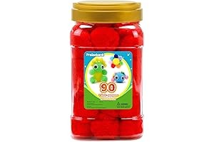 Praisebank Premium Red Pom Poms for Limitless Crafts (90 pc. – 1.5"/4 cm)