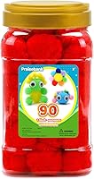 Vista 8 de Praisebank Pompones Azul Claro, 90 piezas, 1.5 pulgadas/4cm, Perfectos para Artes y Manualidades