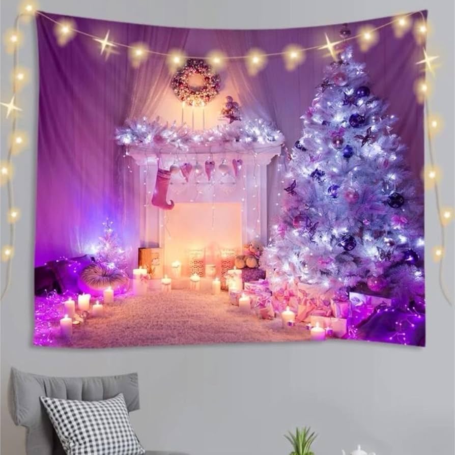 Amazon.co.jp: タペストリー クリスマス クリスマスツリー 背景