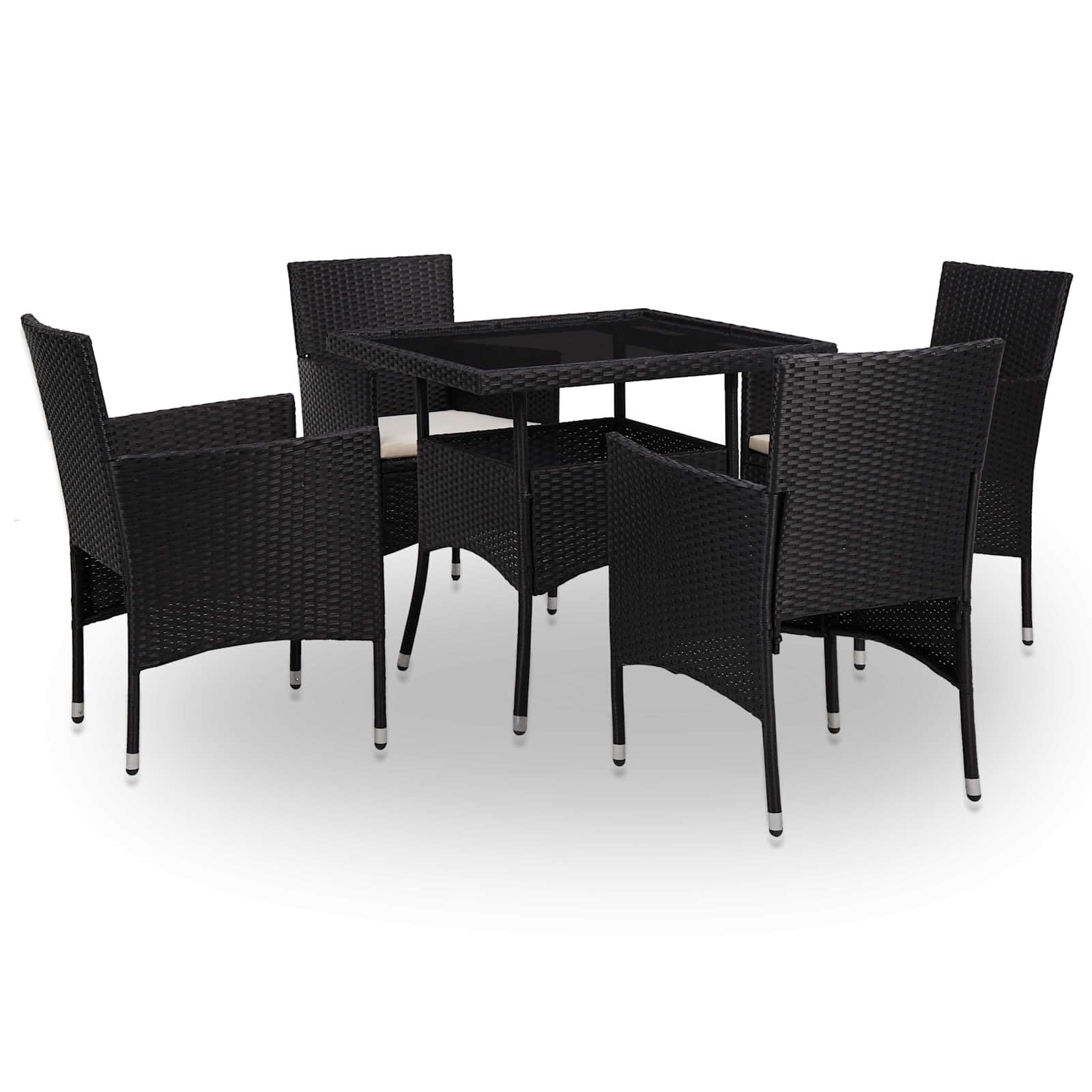 Salon de jardin table 52x57x84 cm compact avec ses 4 chaises stables
