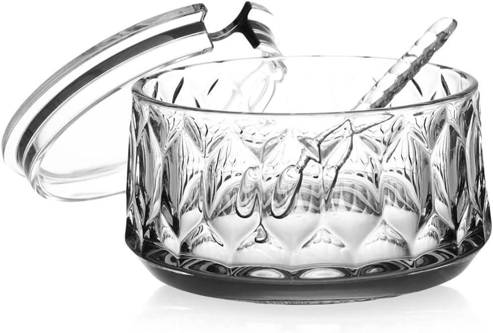 Zuccheriera Doppia In Acrilico Trasparente - Due Scomparti Con Cucchiai In Acciaio - Design Moderno - Foto 8