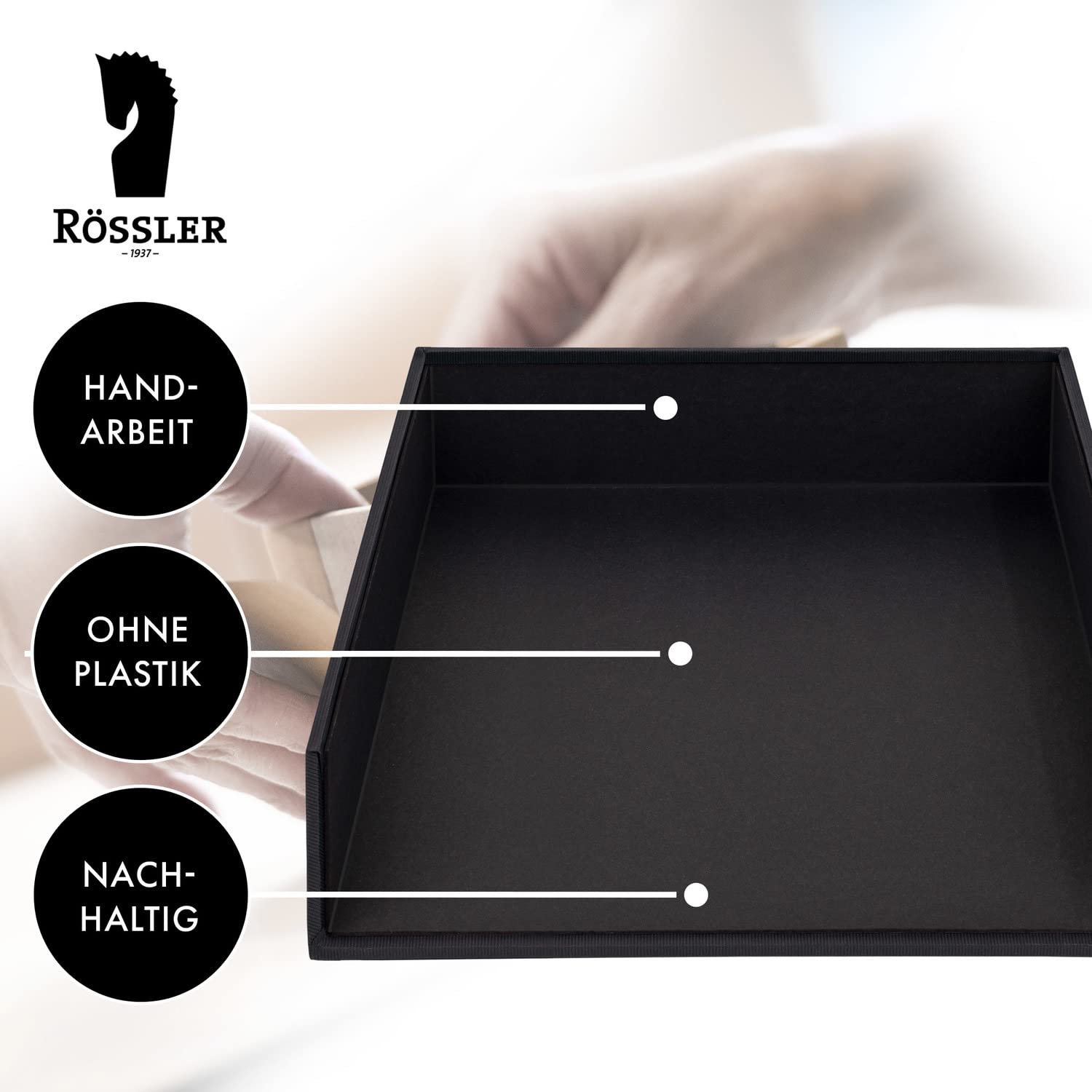 Rössler - S.O.H.O. Briefablage A4 4 Stück 32 x 26 x 6 cm Schwarz