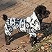 QIYUN.Z Casual Four Legs Black White Velvet Snow Deer Christmas Hoodie Dog Sweater Winter Warm Coat