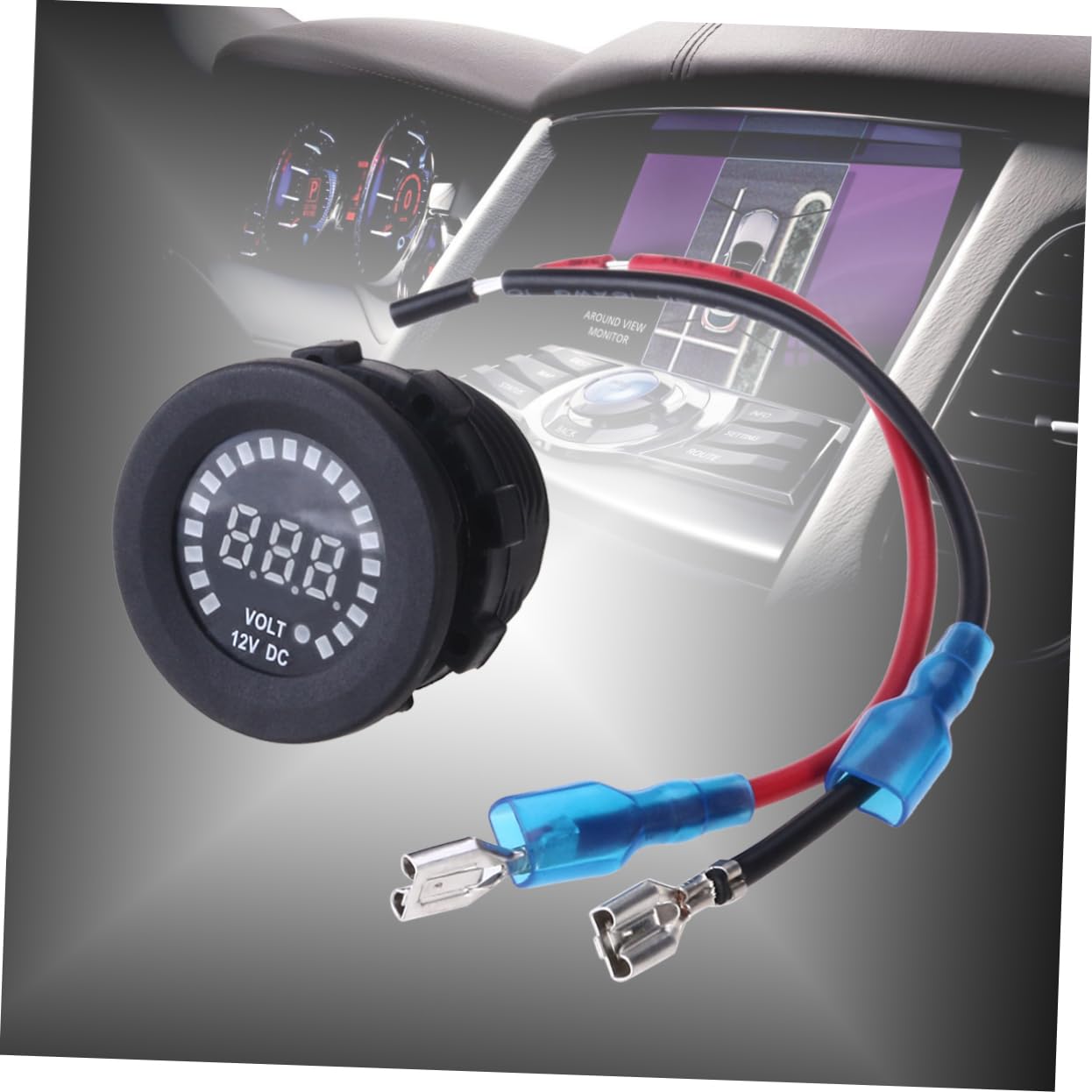 Gatuida 3 Piezas voltímetro para coche voltimetro digital voltímetro digital electrónico automático eléctrico del coche LED para e