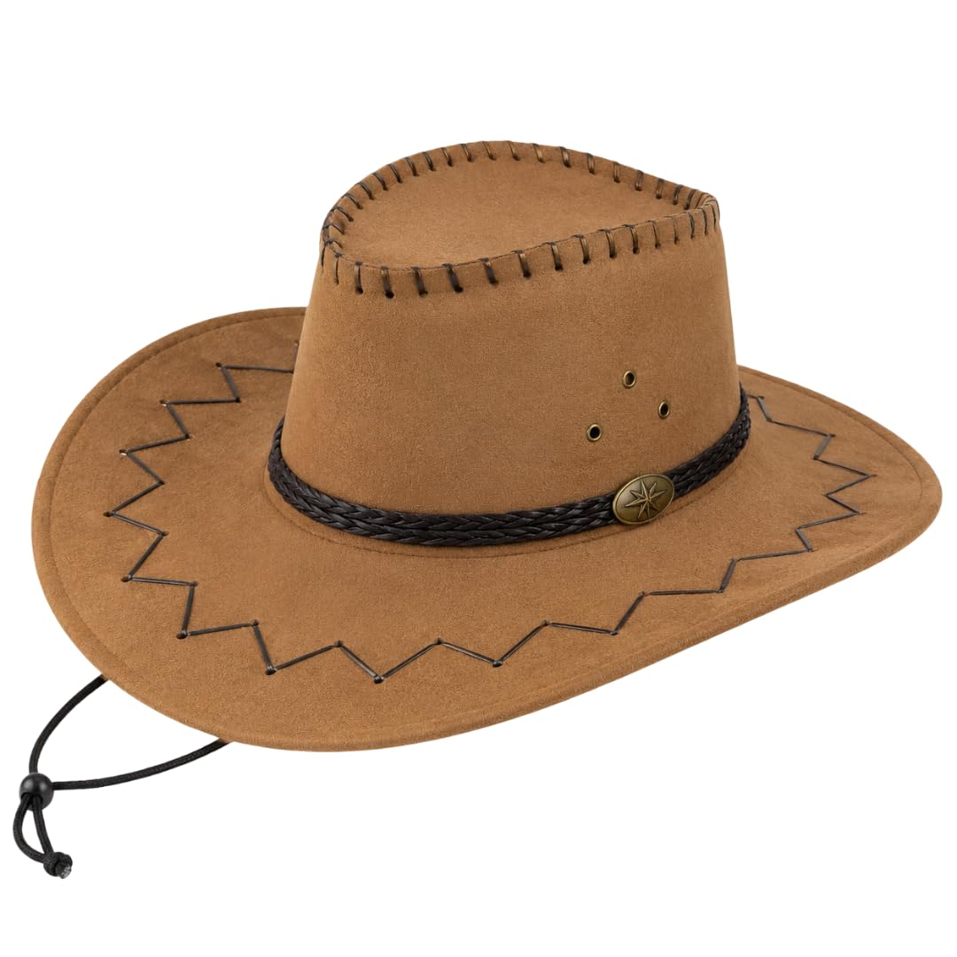 krystle Men’s Brown Fedora Hat with Black Belt Buckle Band – Classic Wide Brim Felt Hat for Men, Stylish Western & Casual Wear (Multicolor,Free Size)-picture-53