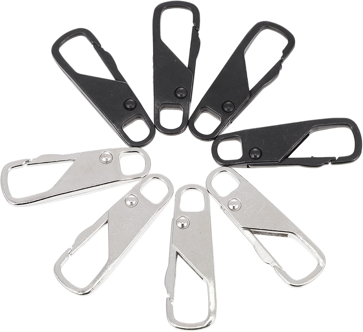 MAGICLULU 8pcs Zipper Pull Zipper Repair Kit Zipper Heads