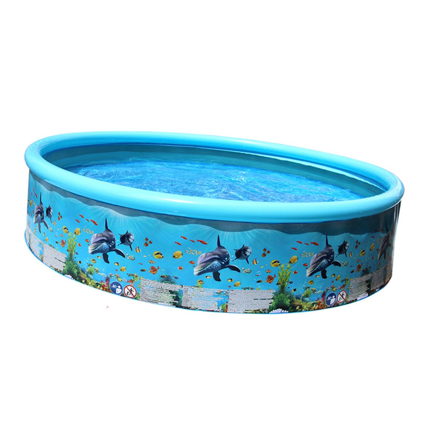 Piscina Rigida Rotonda per Bambini in Pvc, Gioco Acqua Outdoor | Tema Pesci Marini, 1 Pezzo, Festa Estiva, per Interazione Genitore-figlio, Giochi per Ragazzo Ragazza