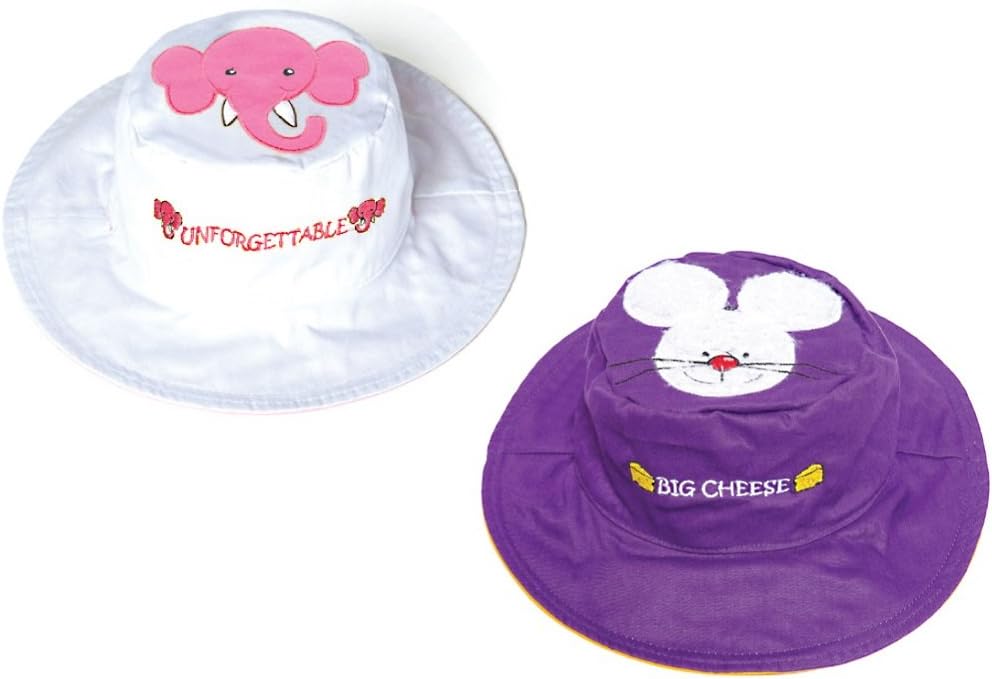 Luvali Convertibles LCKDS4SEM Elephant Mouse Reversible Kids Hat Small