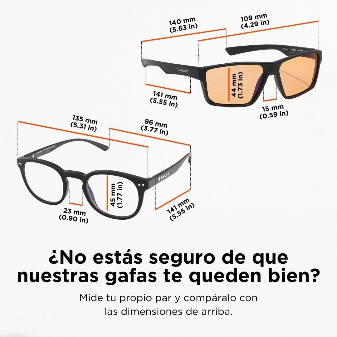 Horus X - Gafas anti luz azul protectoras con filtro de descanso para Consola de Videojuegos Computadora PC - Accesorio Gaming Hombres y Mujeres