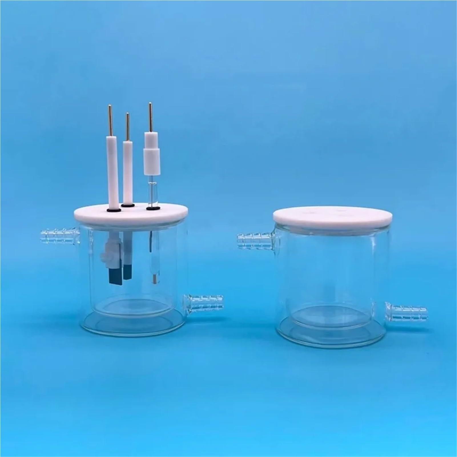 C003 Baño María electrolítico, cubierta de PTFE de cinco puertos y doble capa, celda personalizable for laboratorio(30ml)