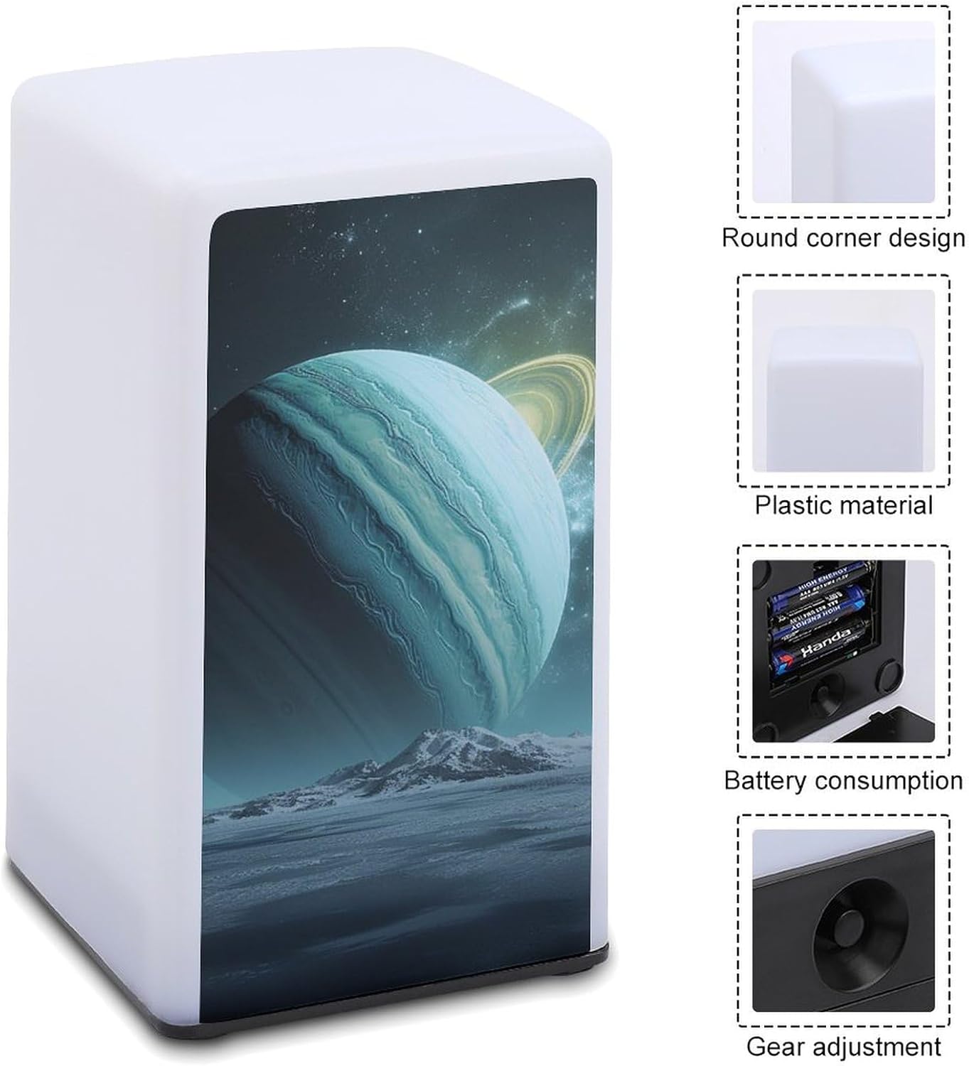 Desk Lamp for Office Home Dimmable Small Desk Lamp Uranus Battery Operated Lamp for Reading Study Work