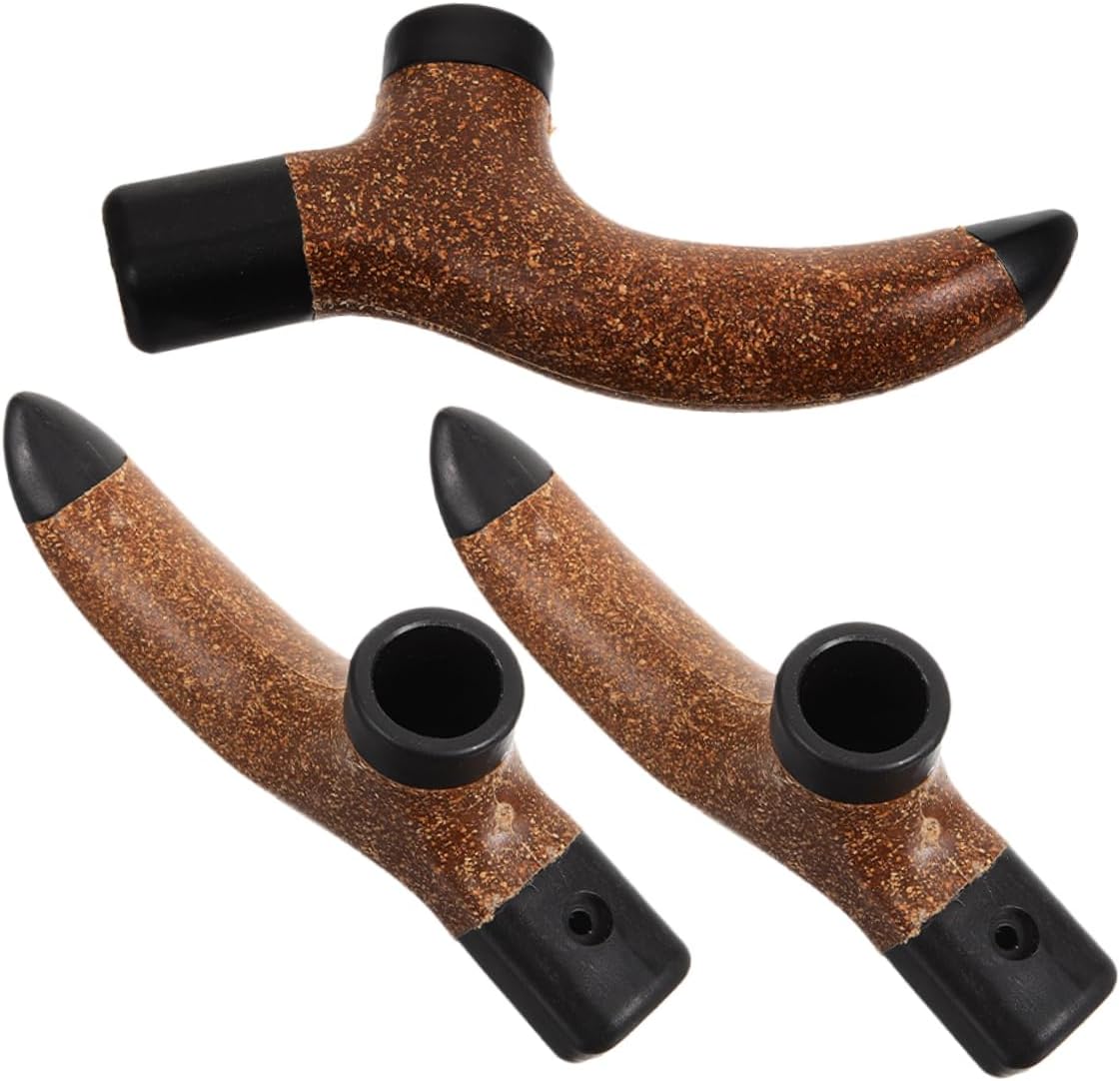 PartyKindom 3pcs Trekking Pole Handle Comfortable Cork Grip Replacement for Hiking Sticks Anti-Slip Design for Stability Easy Installation for